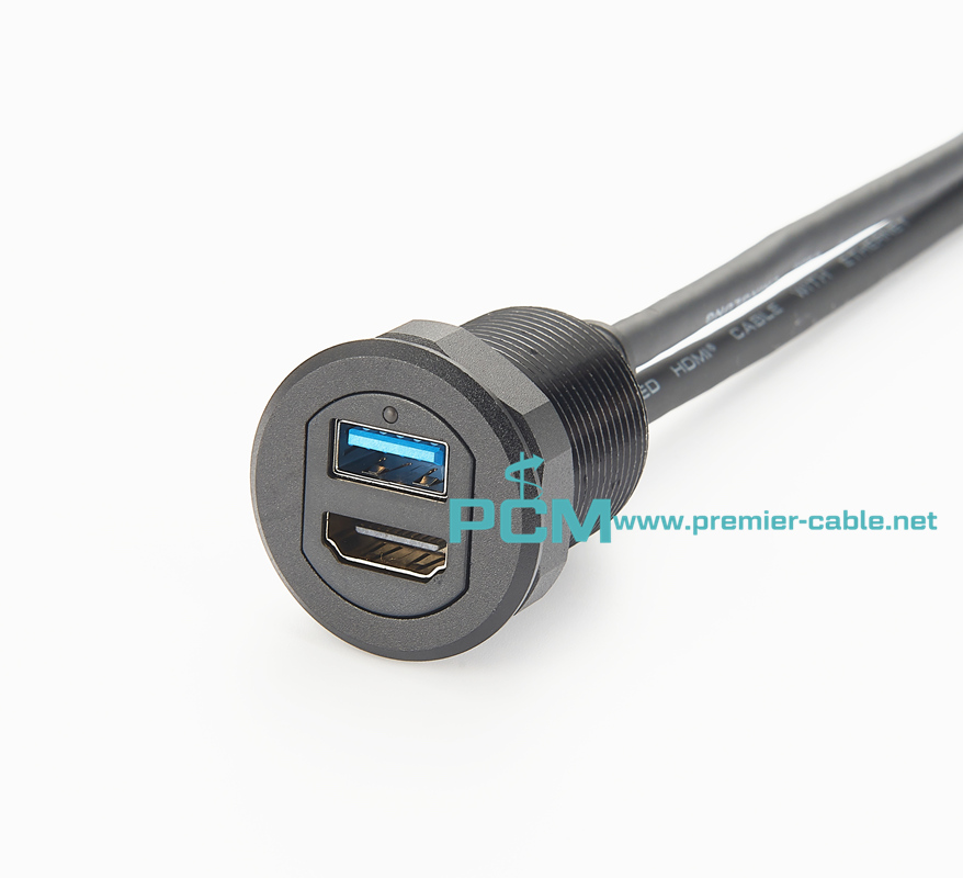 USB HDMI Panel Flush Mount Cable